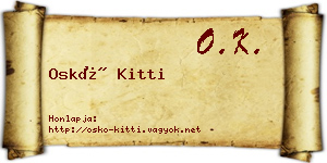 Oskó Kitti névjegykártya
